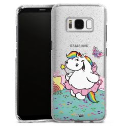 Silikon Glitter Case transparent-silber