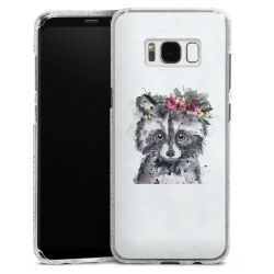 Silikon Glitter Case transparent-silber