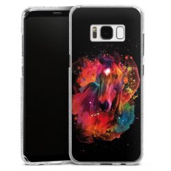 Silikon Glitter Case transparent-silber