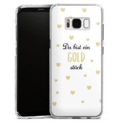 Silikon Glitter Case transparent-silber