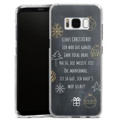 Silikon Glitter Case transparent-silber