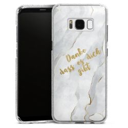 Silikon Glitter Case transparent-silber