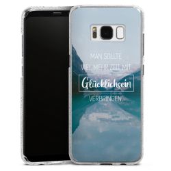 Silikon Glitter Case transparent-silber