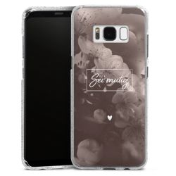 Silikon Glitter Case transparent-silber