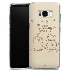 Silikon Glitter Case transparent-silber