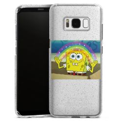 Silicone Glitter Case silver glitter