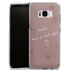 Silikon Glitter Case transparent-silber