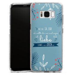 Silikon Glitter Case transparent-silber