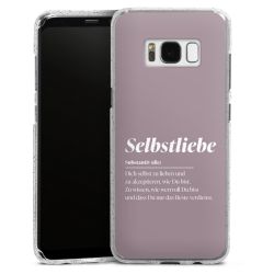 Silikon Glitter Case transparent-silber