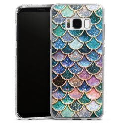 Silicone Glitter Case silver glitter