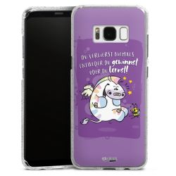 Silikon Glitter Case transparent-silber