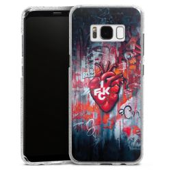 Silikon Glitter Case transparent-silber