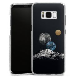 Silikon Glitter Case transparent-silber