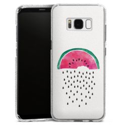 Silikon Glitter Case transparent-silber