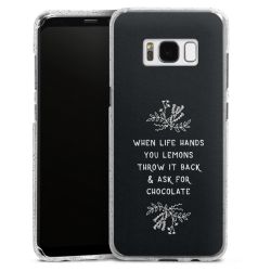 Silikon Glitter Case transparent-silber
