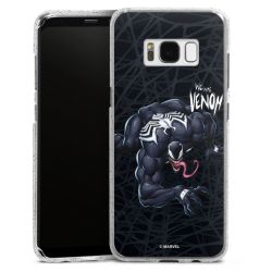 Silikon Glitter Case transparent-silber