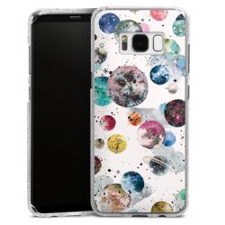 Silicone Glitter Case silver glitter