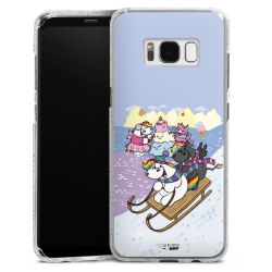 Silikon Glitter Case transparent-silber