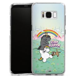 Silikon Glitter Case transparent-silber