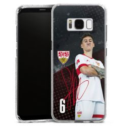 Silikon Glitter Case transparent-silber