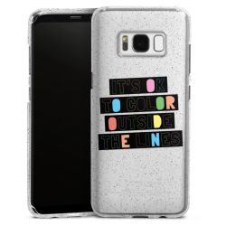 Silikon Glitter Case transparent-silber