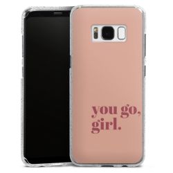 Silikon Glitter Case transparent-silber