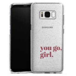 Silikon Glitter Case transparent-silber