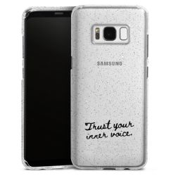 Silikon Glitter Case transparent-silber