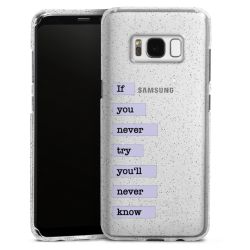 Silikon Glitter Case transparent-silber