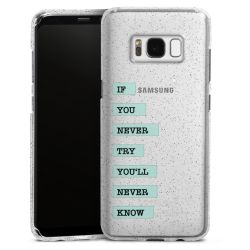 Silikon Glitter Case transparent-silber