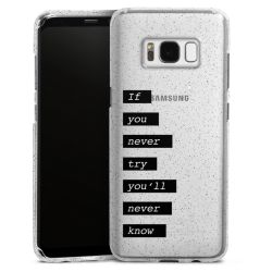 Silikon Glitter Case transparent-silber
