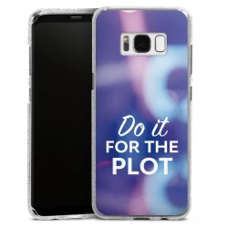 Silikon Glitter Case transparent-silber