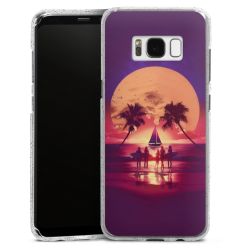 Silikon Glitter Case transparent-silber