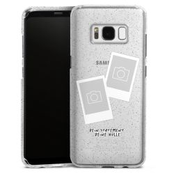 Silikon Glitter Case transparent-silber