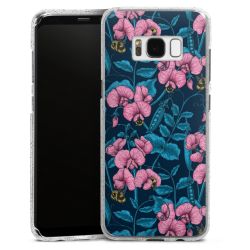 Silikon Glitter Case transparent-silber