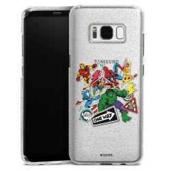 Silikon Glitter Case transparent-silber