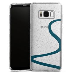 Silikon Glitter Case transparent-silber
