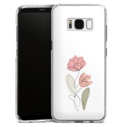 Silikon Glitter Case transparent-silber