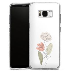 Silikon Glitter Case transparent-silber