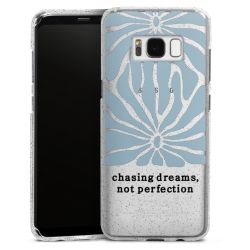 Silikon Glitter Case transparent-silber