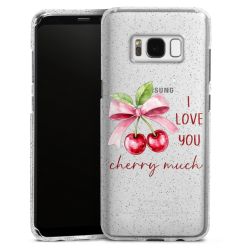 Silikon Glitter Case transparent-silber