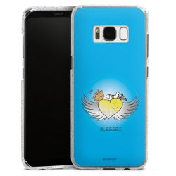 Silikon Glitter Case transparent-silber