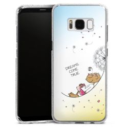 Silikon Glitter Case transparent-silber