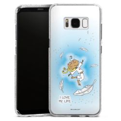 Silikon Glitter Case transparent-silber