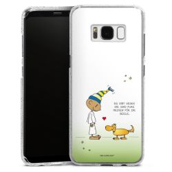 Silikon Glitter Case transparent-silber