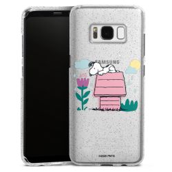 Silikon Glitter Case transparent-silber