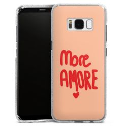 Silikon Glitter Case transparent-silber