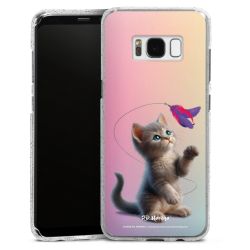 Silikon Glitter Case transparent-silber
