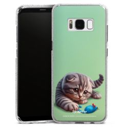 Silikon Glitter Case transparent-silber