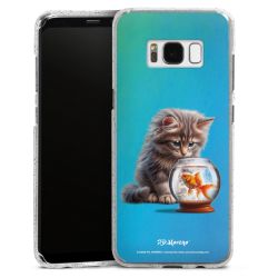 Silikon Glitter Case transparent-silber